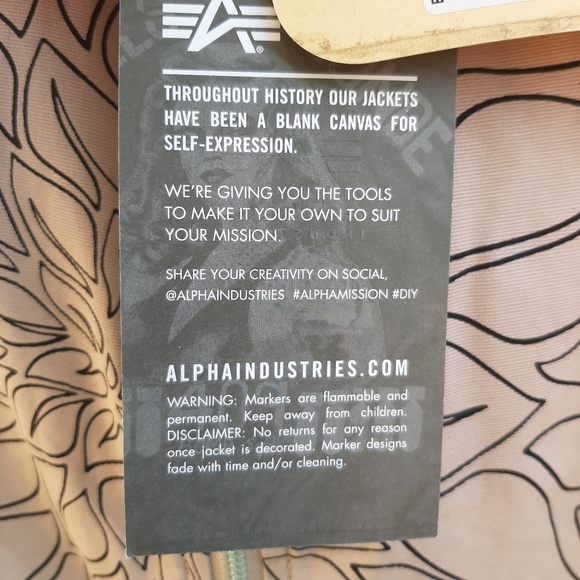 ALPHA INDUSTRIES MA-1 D.I.Y. Mauve Jacket - Picture 5 of 13